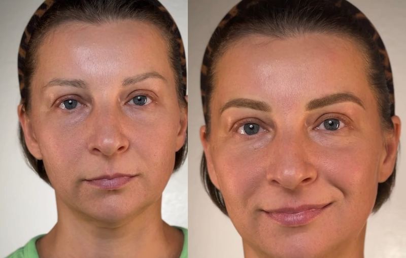 Ombré Brows before and after, Frenkel PMU House