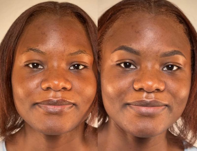 Powder Brows — Healed before and after, Frenkel PMU House