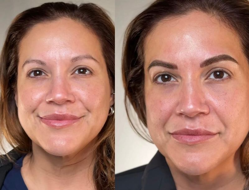 Nano Brows before and after, Frenkel PMU House