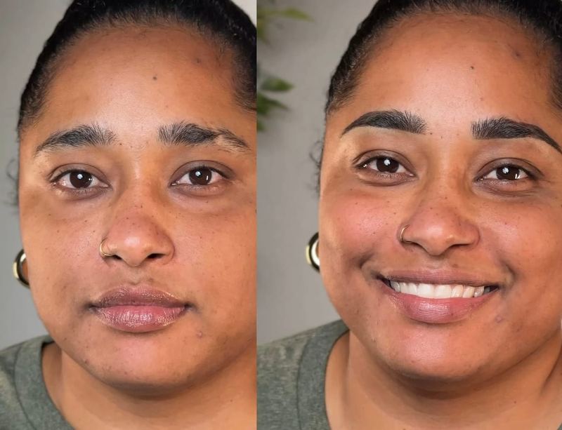 Powder Brows before and after, Frenkel PMU House