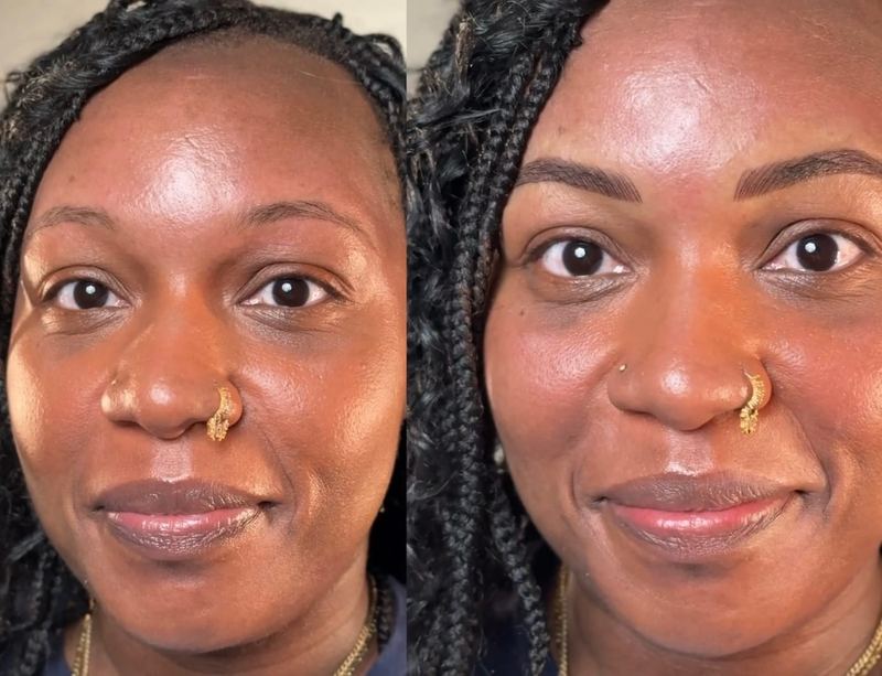 Powder Brows before and after, Frenkel PMU House