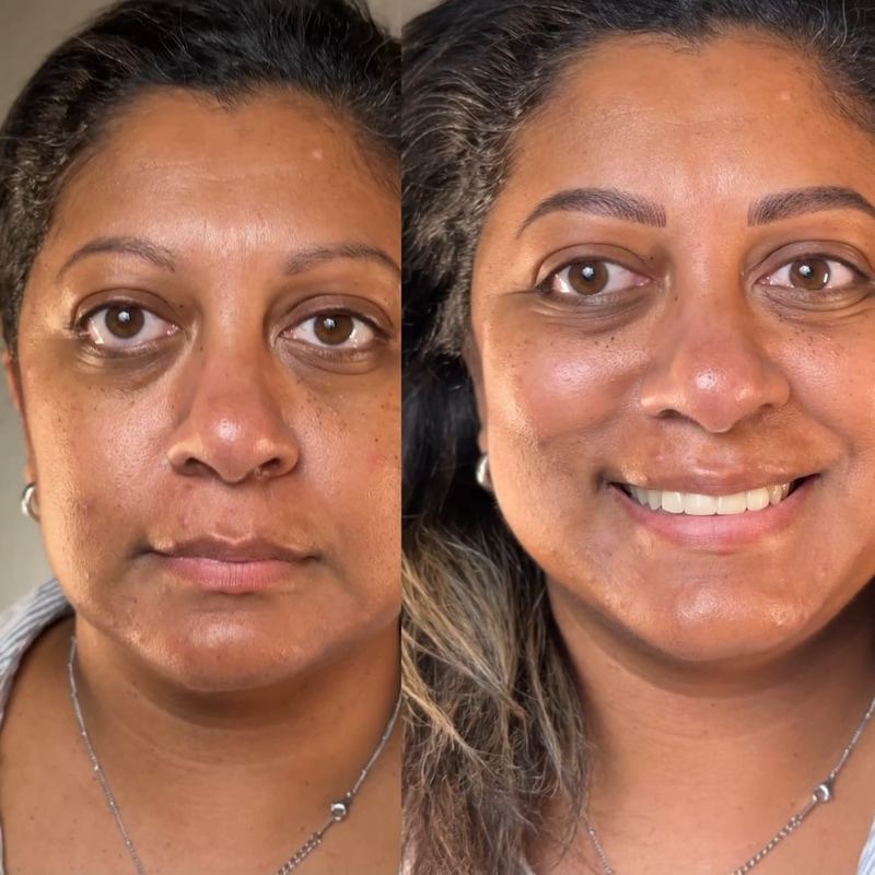 Powder Brows before and after, Frenkel PMU House