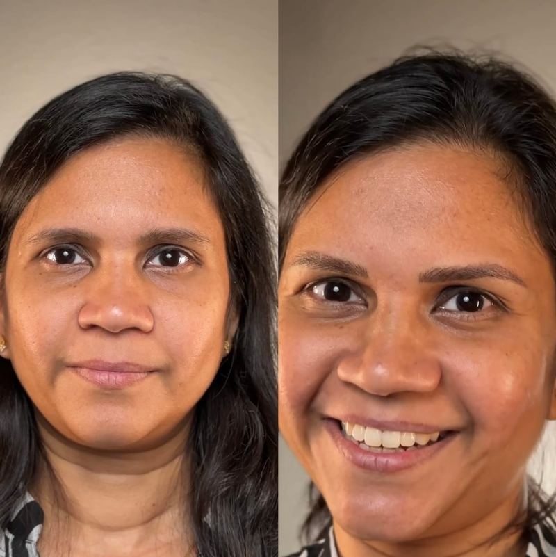 Powder Brows — Healed before and after, Frenkel PMU House