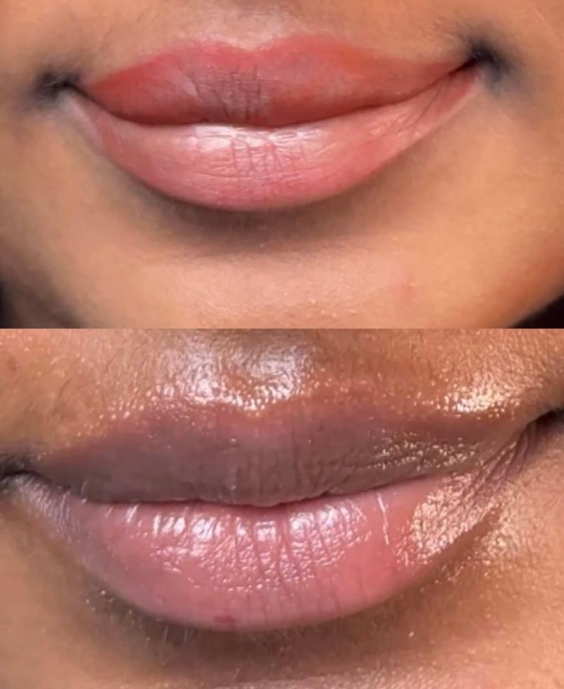 Lip Blush before and after, Frenkel PMU House